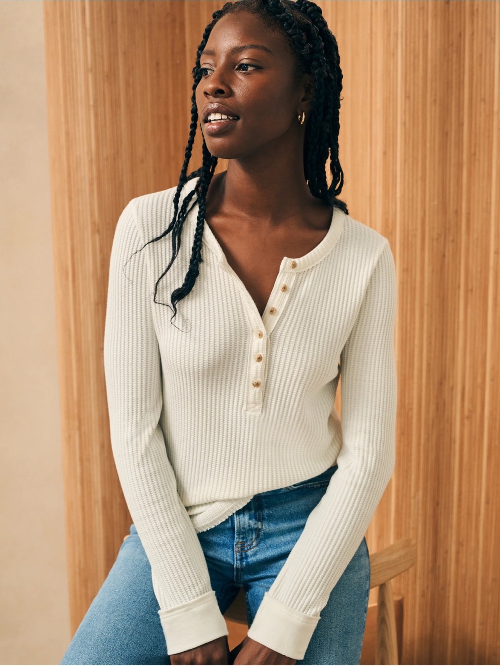 Faherty LEGEND APRES WAFFLE HENLEY